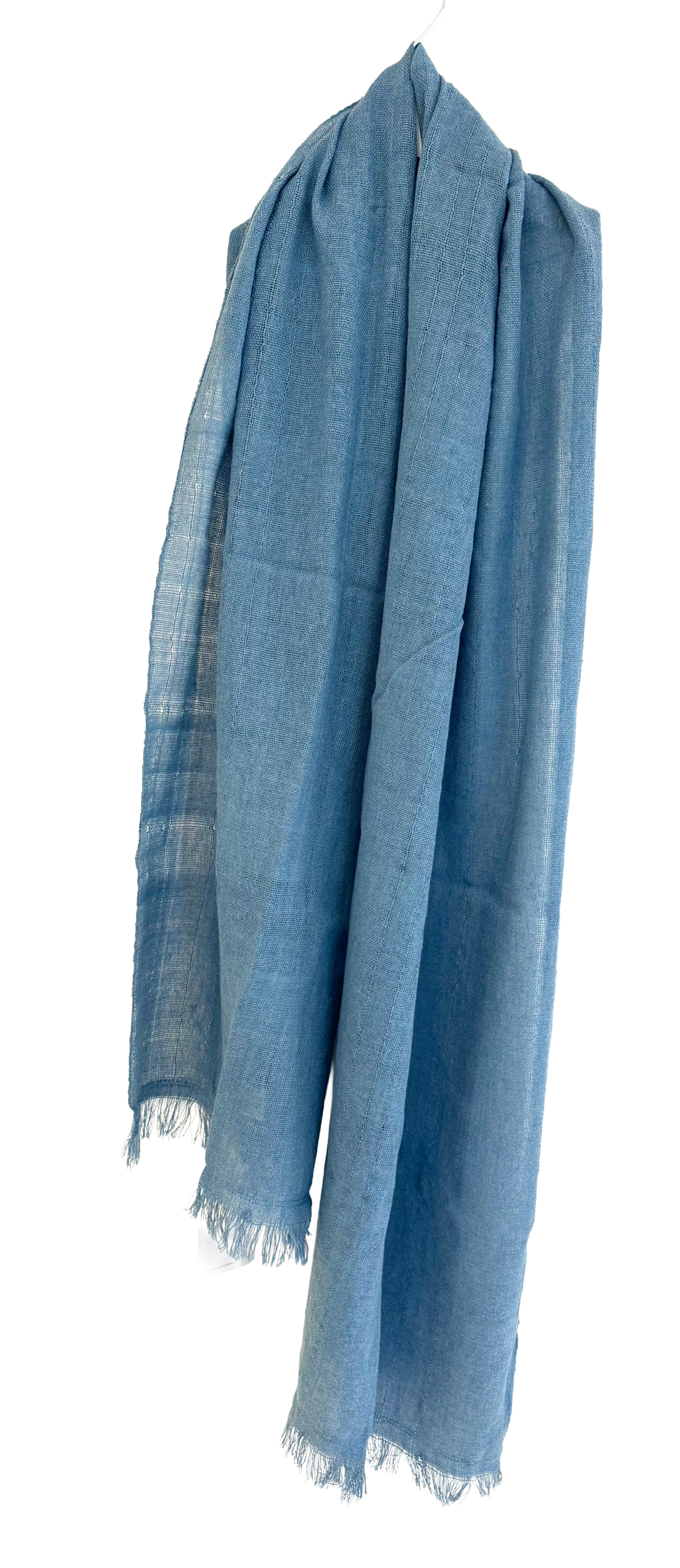 CELINE CANNON - HAND LOOMED PIMA SCARF - DENIM